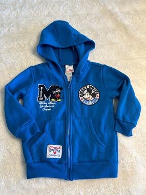Disney Royal Blue Kids Mickey Patch Zip Hoodie
